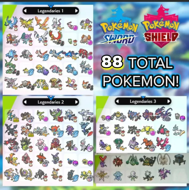 Legendaries Package (35x, 6IV, Shiny, Battle Ready) - Pokemon