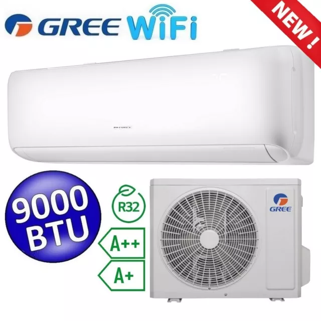 3S Ari Gree - Climatiseur Mono Split 9000 Btu Classe A++/A+ Inverter R32 Wifi