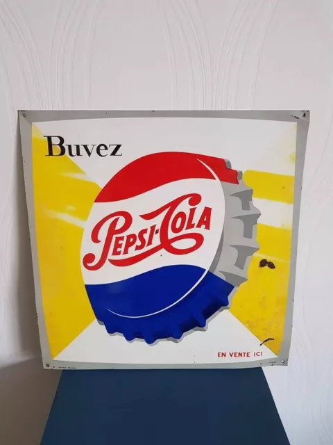 Belle tôle peinte Pepsi Cola