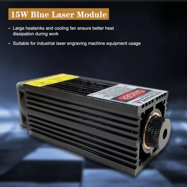15W 5A Blu-ray Laser Head Engraving Module W/TTL Wood Marking Cutting Tool 450nm