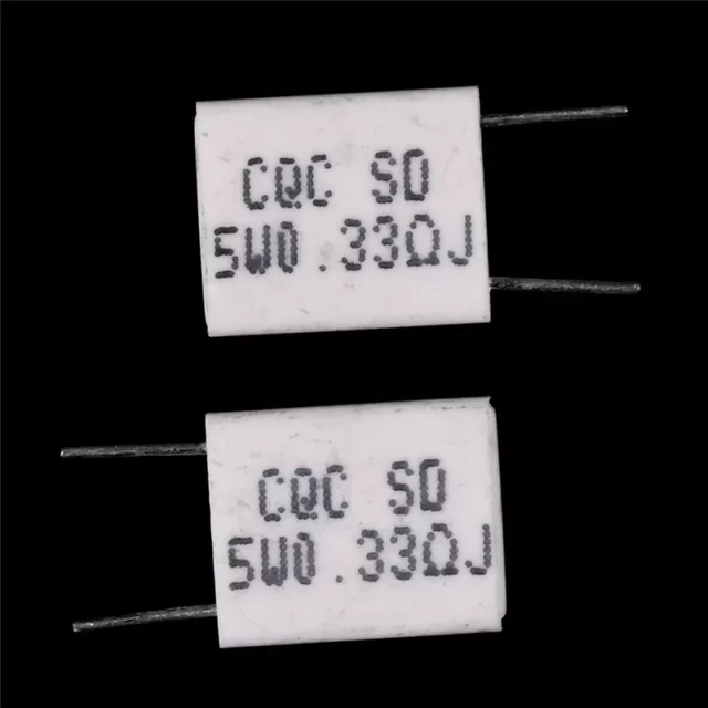 10pcs 5W 0.33Ohm Cement Resistor Non-Inductive Ceramics Resistor BPR56/CQ^~