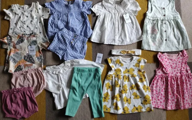 Baby Girls 3-6 Months BNWOT/BNWT Bundle 8 Outfits & Dresses Y