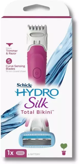 Schick - Hydro Silk | Total Bikini | Razor Handle and Bikini Hair Trimmer | 1...