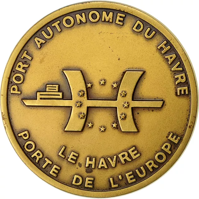 [#553357] France, Médaille, Port Autonome du Havre, Porte de l'Europe, 1993, Pic