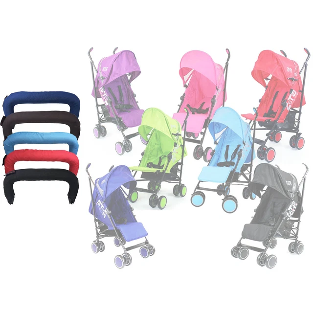 UNIVERSAL STROLLER BUMPER Bar To Fit Zeta Vooom Red Pink Lime