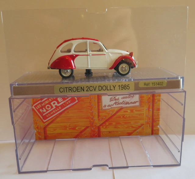 OLD MADE IN FRANCE NOREV CITROEN 2CV 1985 DOLLY BLANC ROUGE BOX 1/43 ref 151402