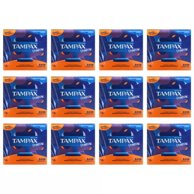 192 assorbenti interni femminili Tampax Compak Super Plus flusso abbondante