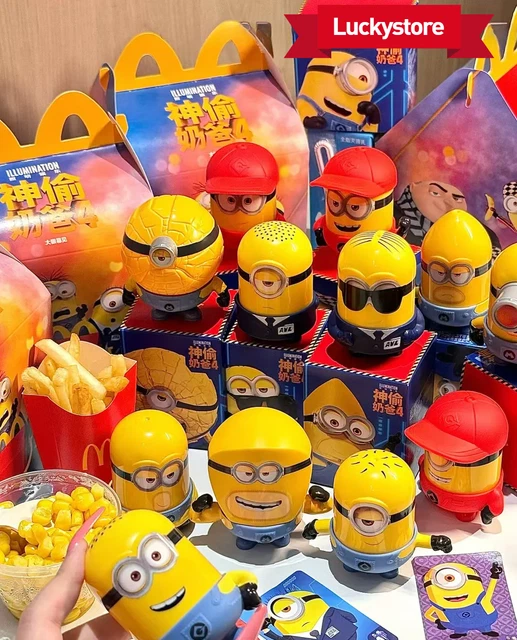 2024 MCDONALD'S DESPICABLE Me 4 Dreamworks Minions HAPPY MEAL TOYS Or