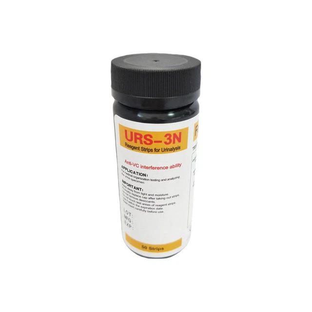 50 Urine Test Strips for Accurate UTI Monitoring - 3-in-1 Reagent with Anti-VC