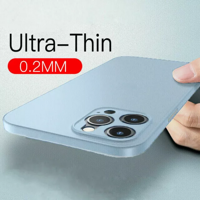 For iPhone 14 13 12 Pro Max 11 X 8 7 Ultra-thin Shockproof Matte Hard Case Cover