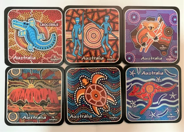 12x Australian Souvenir Coasters - 10 Designs To Choose From! Kangaroo Sydney