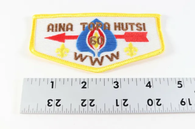 Vintage Lodge 60 Aina Topa Hutsi Order Arrow WWW Boy Scouts America Flap Patch 4