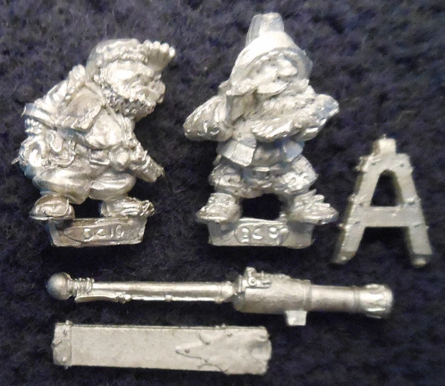 Lot De 6 Figurines Warhammer - Nains Marauder Metal - Games Workshop Vintage
