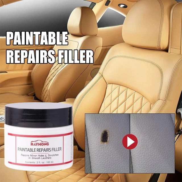 Leather Repair Filler Cream Kit Restore Sofa Car Seat Scratch Rip Scuffs F7W6