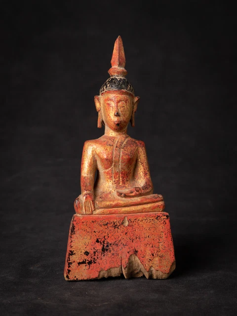 Antique wooden Thai Buddha statue from Thailand, 18th century