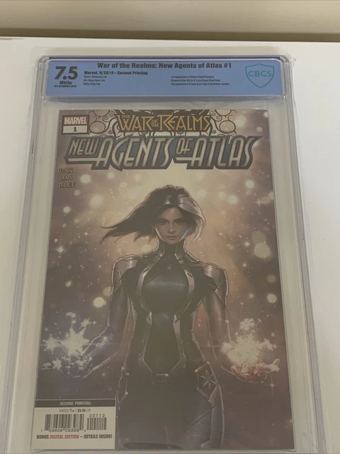 War Of The Realms New Agents Of Atlas #1 Lee 2nd Print Inc Var CBCS 7.5