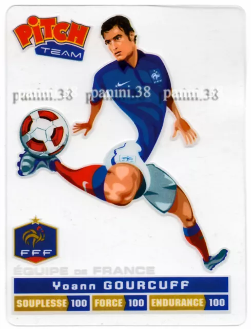 RARE !! YOANN GOURCUFF Carte "EQUIPE DE FRANCE - EURO 2012" PITCH