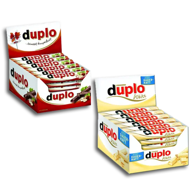 (22,63 EUR/kg) Ferrero Duplo und Duplo white je 40 Riegel (1456g)