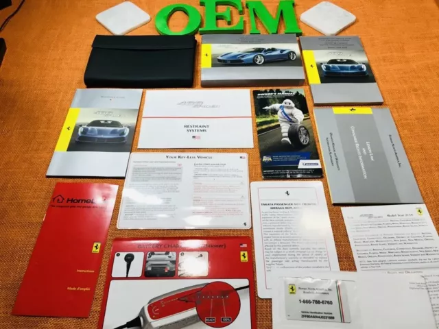 2018 FERRARI 488 SPIDER OWNERS MANUAL SET +UNUSED SERVICE SECTION (OeM) 660hp V8