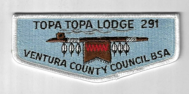 OA 291 Topa Topa WWW BSA Flap WHT Bdr. Ventura County CA