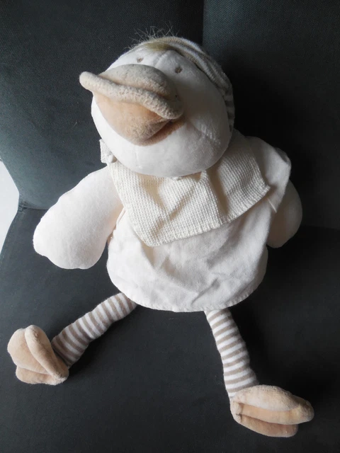 GM doudou peluche Edouard le canard beige lbanc cassé MOULIN ROTY 32cm