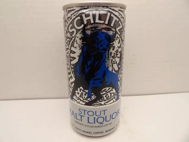 Schlitz Stout Malt Liquor Aluminum Stay Tab Tall Beer Can #13