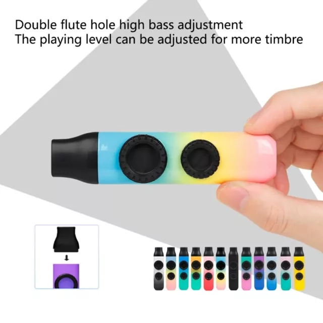 Portable Double Flute Hole Kazoo Professional Musical Instrument for Beginner 3