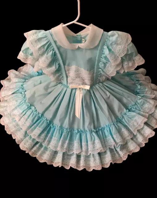 Vintage Betty Oden Ruffled Pageant Party Dress Full Circle Girls SIZE 5 NWOT