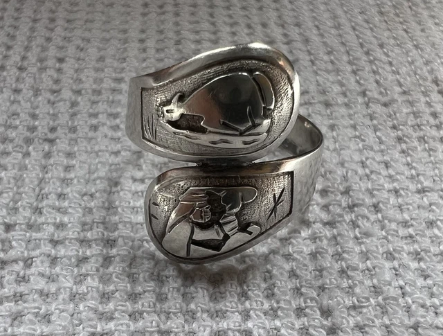 Bague Ancienne En Argent Massif - Occasion, Style Vintage