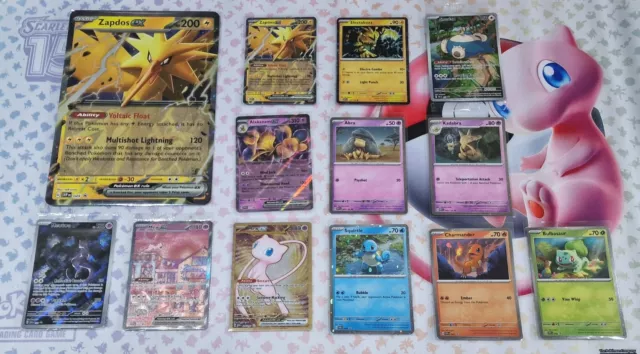 Pokemon 151 Promo Card Set UPC Mew, Zapdos, Charmander, Snorlax, Alakazam EX