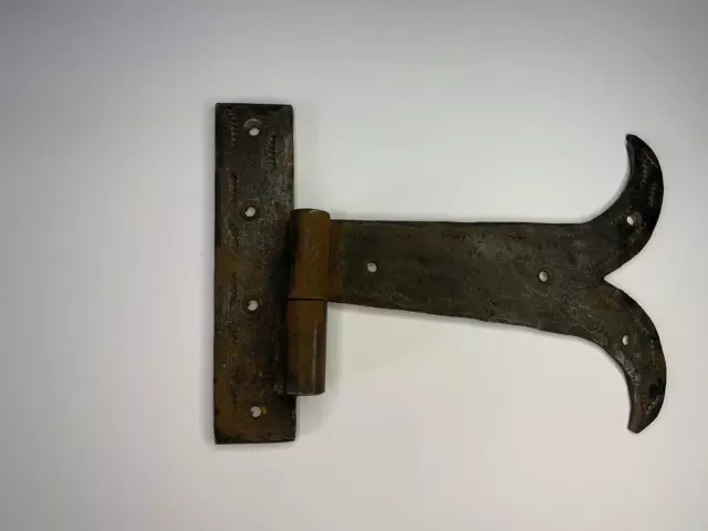 Pair Strong Black Wrought Iron Farm - Hand Forged Beeswax Cottage Door Hinge 5