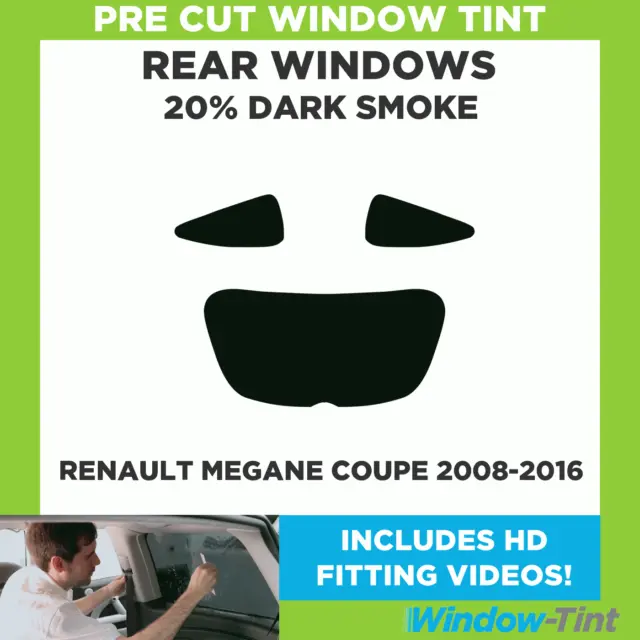 For Renault Megane Coupe 2008-16 Pre Cut Window Tint Kit 20% Dark Rear Car Film