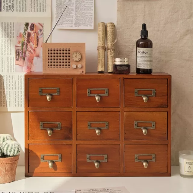 Apothecary Cabinet Rack Desktop Cabinet Drawer  Home Room Office