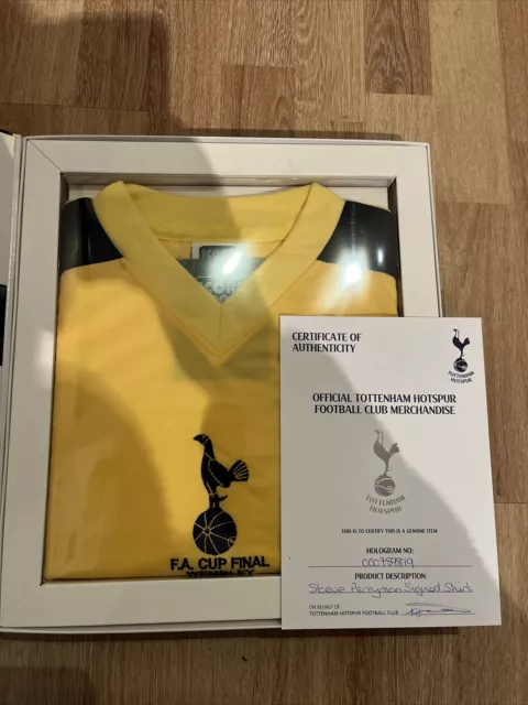 Steve Perryman Hand Signed 1982 Tottenham Hotspur Football Shirt Spurs  With COA
