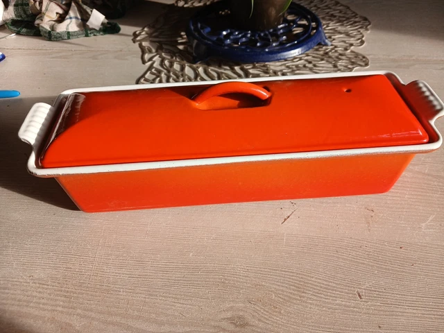 LE CREUSET Terrine ou cocotte ovale orange en fonte émaillée n° 22 - NEUVE EUR 60,00 - FR