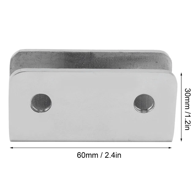 Rectangular Glass Fixing Clip 304 Stainless Steel Glass Clamp Holder For