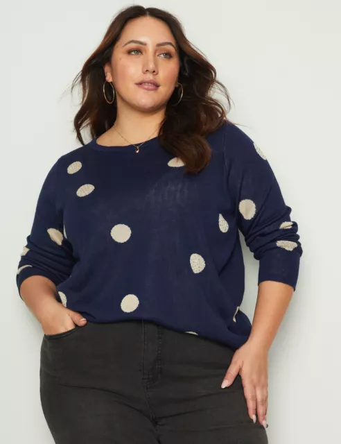 Plus Size - Womens Jumper - Regular Winter Sweater Black Pullover Casual | BeMe