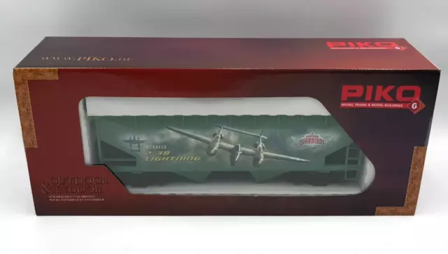 PIKO G Scale ~ New ~ Vintage Warbirds P-38 Lightning ~ Hopper ~ 38910