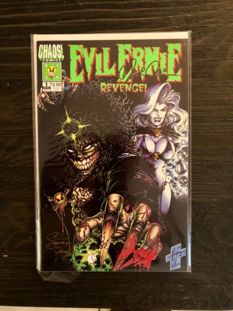 Chaos Comics Evil Ernie 1# Revenge 2 X Signed By Brian Pulido ,Steven Hugh