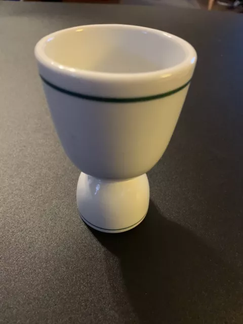 Vintage Restaurant Ware Green Band Egg Cup