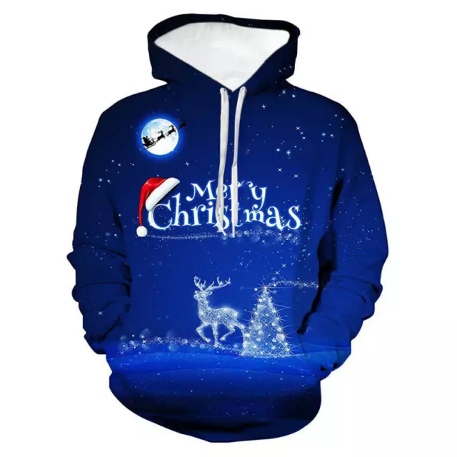 3D Christmas Men Women Unisex Comfortable Hoodie Sweatshirt Hood Jumper Pullover