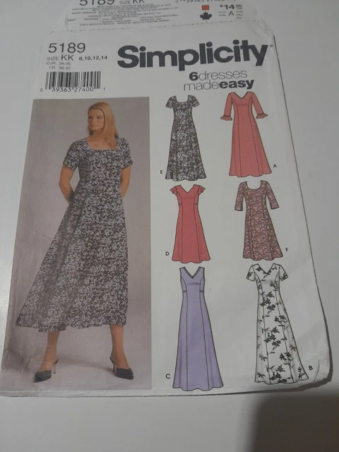 Simplicity Sewing Pattern 5189 Size 8-14
