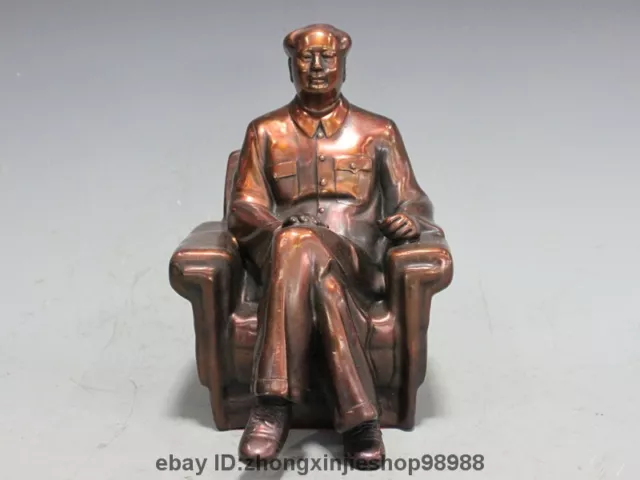 Chinese Bronze Copper Great leader Chairman Mao Zedong Mao Chairman Statue