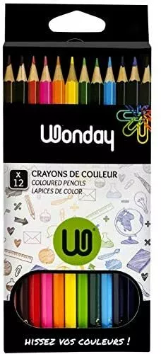 Wonday Buntstifte 12er Malstifte Farb Stifte Zeichnen Kinder Holz für Kinder neu