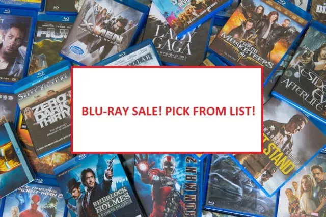 BluRay Sale! BluRay $6. 3D BluRay $7. Pick From List.