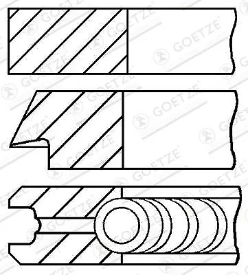 GOETZE ENGINE Kolbenringsatz 08-110900-00 für ALFA ROMEO