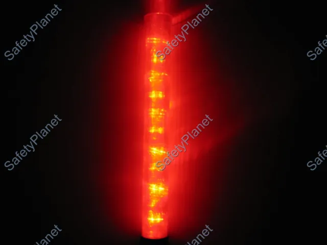 Traffic Control LEDs Red 2-mode Light 2xD Cells Battery Safety Glow Wand Beacon