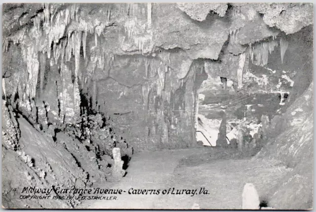 Luray Virginia Midway Entrance Avenue Caverns USA VA Vintage DB Postcard