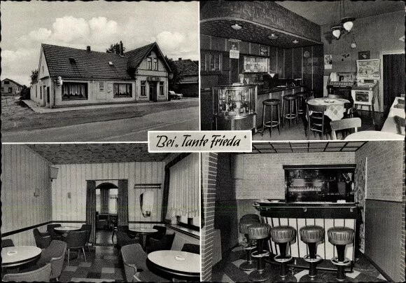 Ak Ritterhude Niedersachsen, Gasthof Zum weißen Roß, Bar, Inneres - 2856311