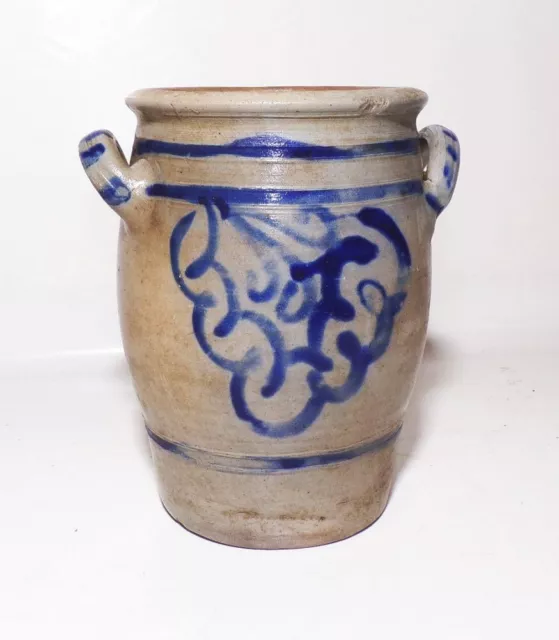 Antiguo Tinajón Esmalte de Sal Cerámica Maceta Envase Decoración Jardín